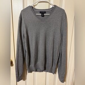 Banana Republic Men's Gray V-Neck Sweater